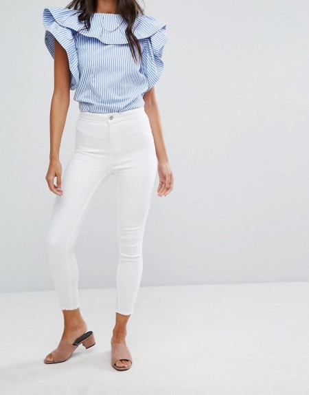 New Look - Superenge Jeans - Weiß