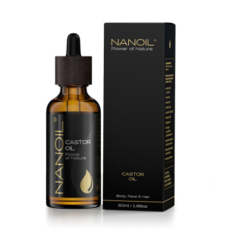 Nanoil Rizinusöl – natürliches, reines, kaltgepresstes, ungeröstetes Bio Rizinusöl