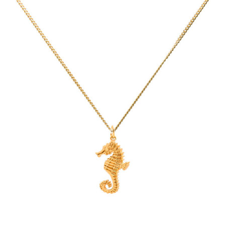blue billie: Seahorse Necklace Gold Plated