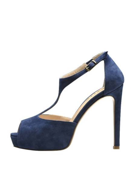 EVITA: High Heel Sandaletten - blue