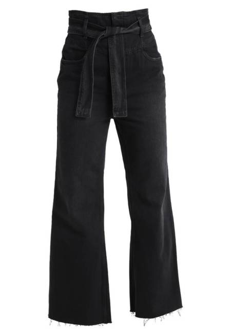 Topshop: BLTD WIDE LEG - Flared Jeans - washedblack