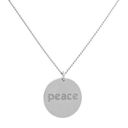 blue billie: Peace Necklace Silver
