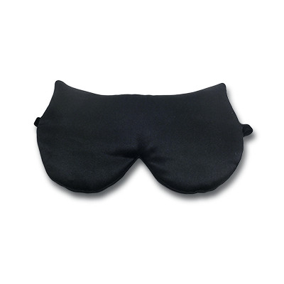 Glam-it™: SILKY DREAMS   Luxuriöse Schlafmaske aus purer Seide  (schwarz)