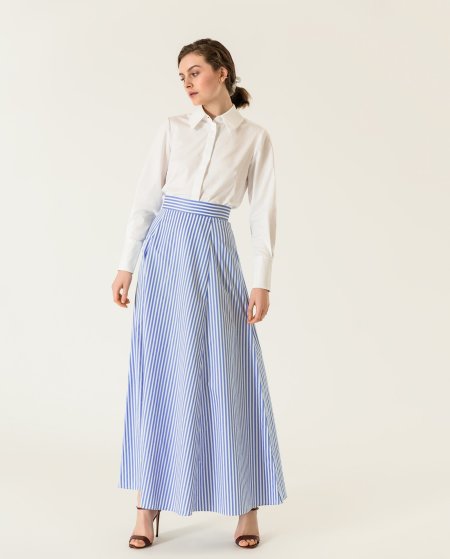 IVY & OAK: Striped Skirt Midi