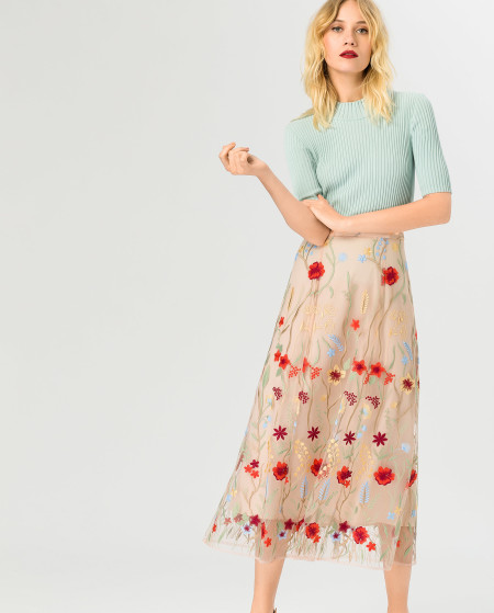 IVY & OAK: Embroidered Evening Skirt