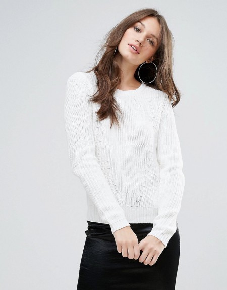Vero Moda - Pullover mit Rundhalsausschnitt - Weiß