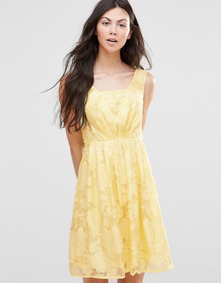 Yumi - Kleid aus Organza - Gelb