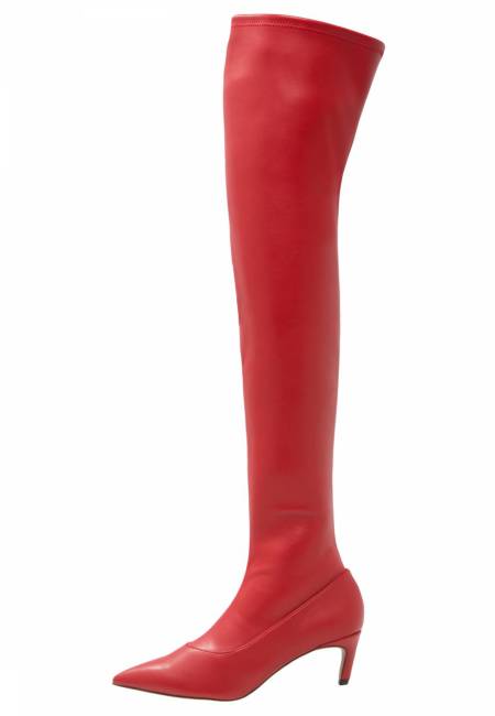 Topshop: CRAWLER LEG - Overknees - red