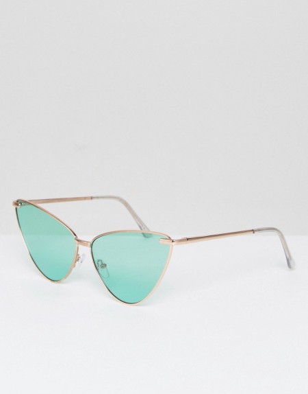 AJ Morgan - Katzenaugensonnenbrille aus Metall mit getönten Gläsern in Grün - Grün