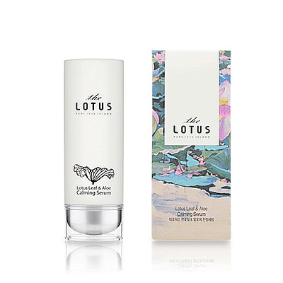 The Lotus: JEJU LOTUS LEAF & ALOE CALMING SERUM   Beruhigendes Serum mit Extrakt aus Weißem Lotus & Aloe Vera für sensible/zu Irritationen neigende Haut