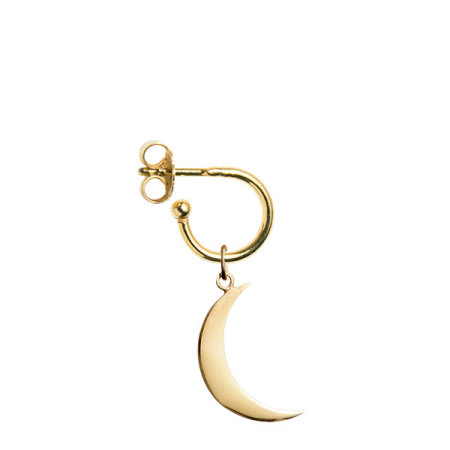 blue billie: Big Moon Small Earring Gold Plated