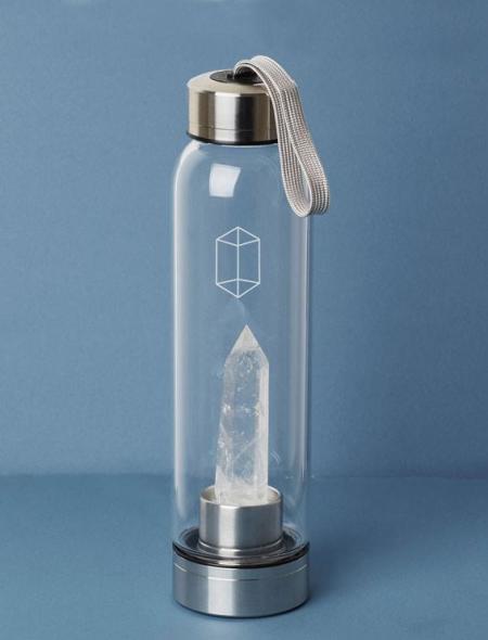 Glacce: Bergkristall Edelstein Wasserflasche