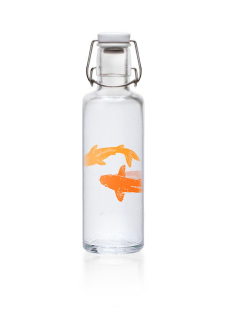 soulproducts GmbH: soulbottle 0,6l • Glastrinkflasche • schadstoff- & plastikfrei, made in Germany • „Kois“