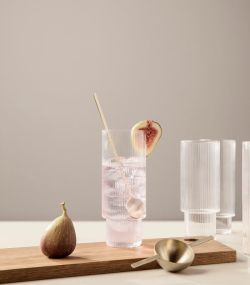 Ferm Living Ripple Long Drink glas 4-set