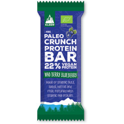 KLEEN Paleo Crunch Protein Bar - Who Berry Blueberry 48g - EU Org